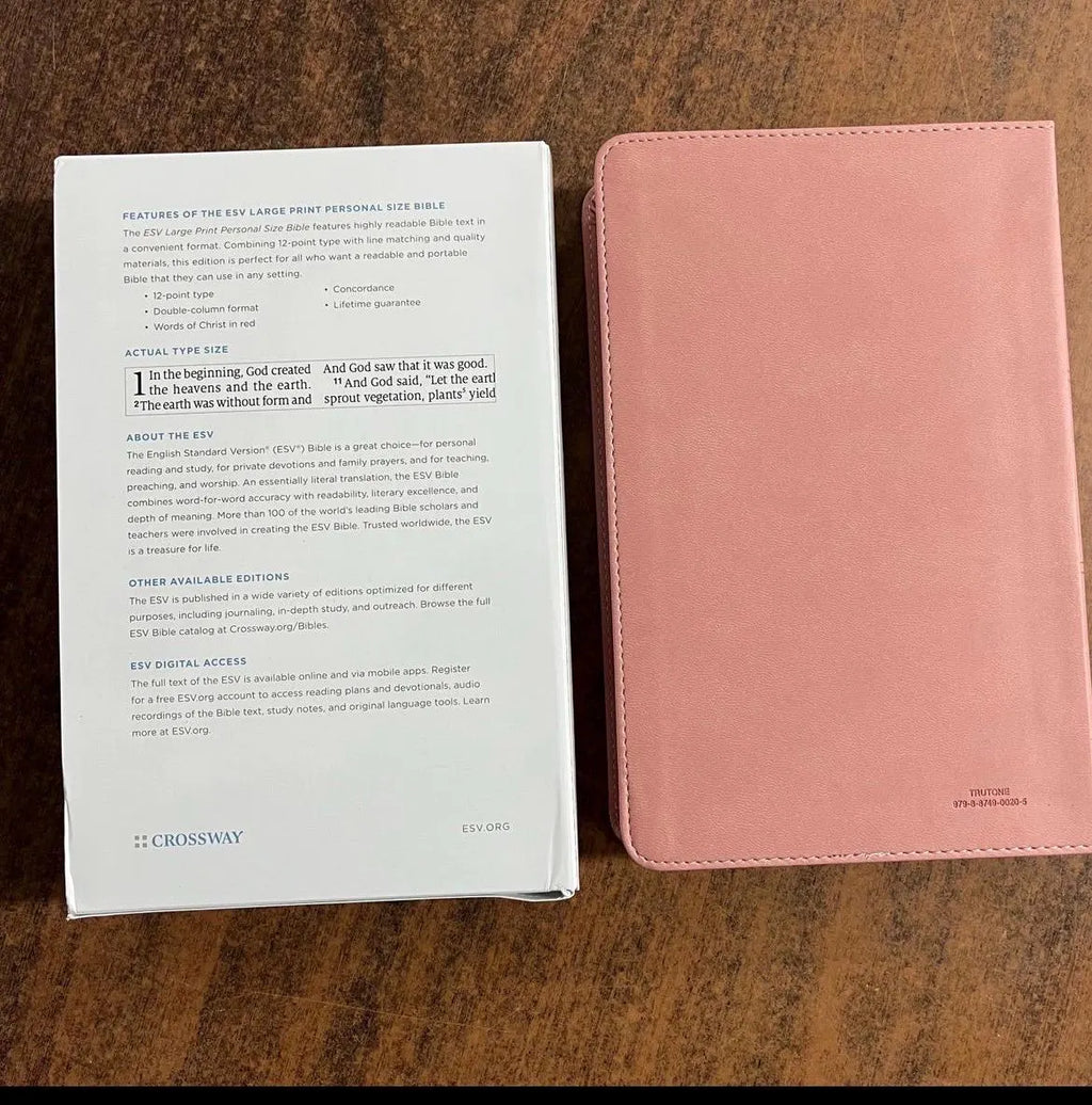 Biblia ESV de letra grande personalizada, tamaño personal, letra roja (TruTone, Rosa): Santa Biblia, English Standard Version 12pt