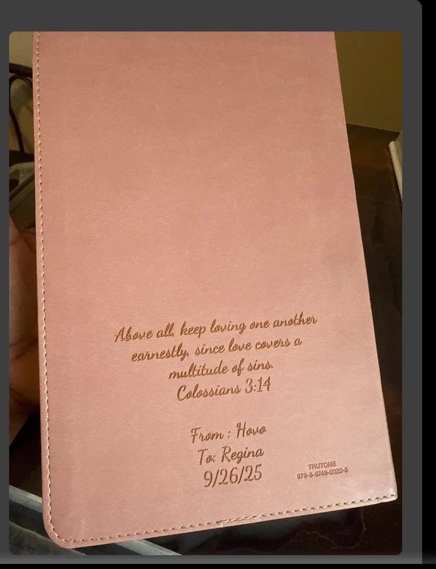 Biblia ESV de letra grande personalizada, tamaño personal, letra roja (TruTone, Rosa): Santa Biblia, English Standard Version 12pt